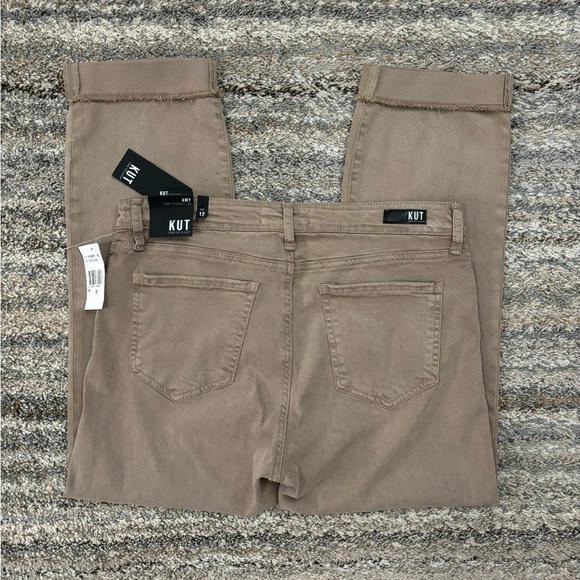 KUT From The Kloth Amy Cropped Straight Leg Jeans Sz 12 NWT | KUT Straight Jean- - Picture 2 of 14
